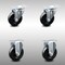 Service Caster 4 Inch SS Hard Rubber Wheel Swivel Top Plate Caster Set with 2 Rigid SCC SCC-SS20S414-HRS-2-R-2 - alternate 1